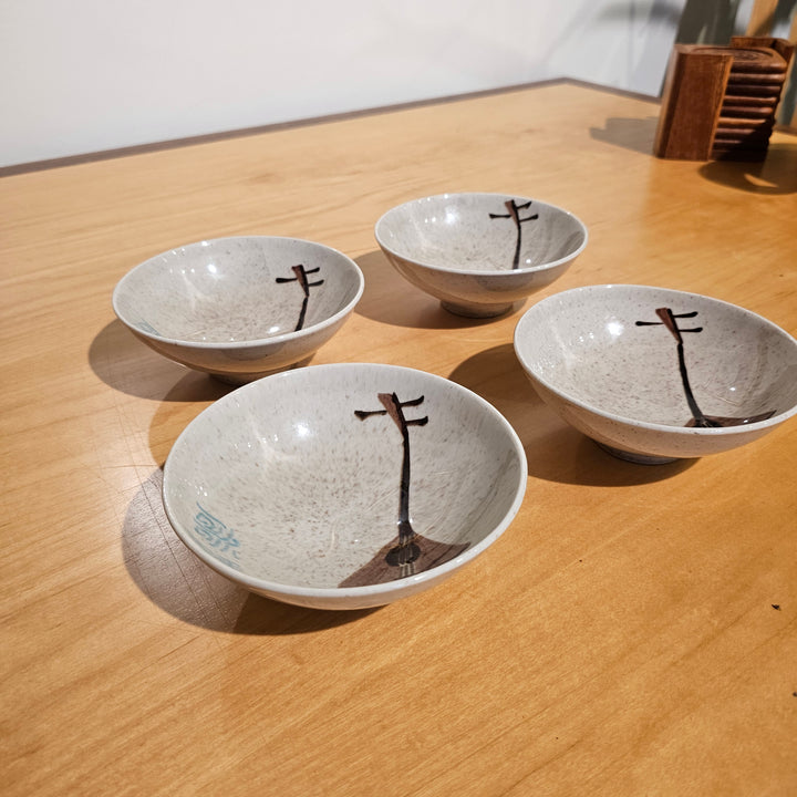 (4) Red Wing  Pottery "Lute Song" Bowls