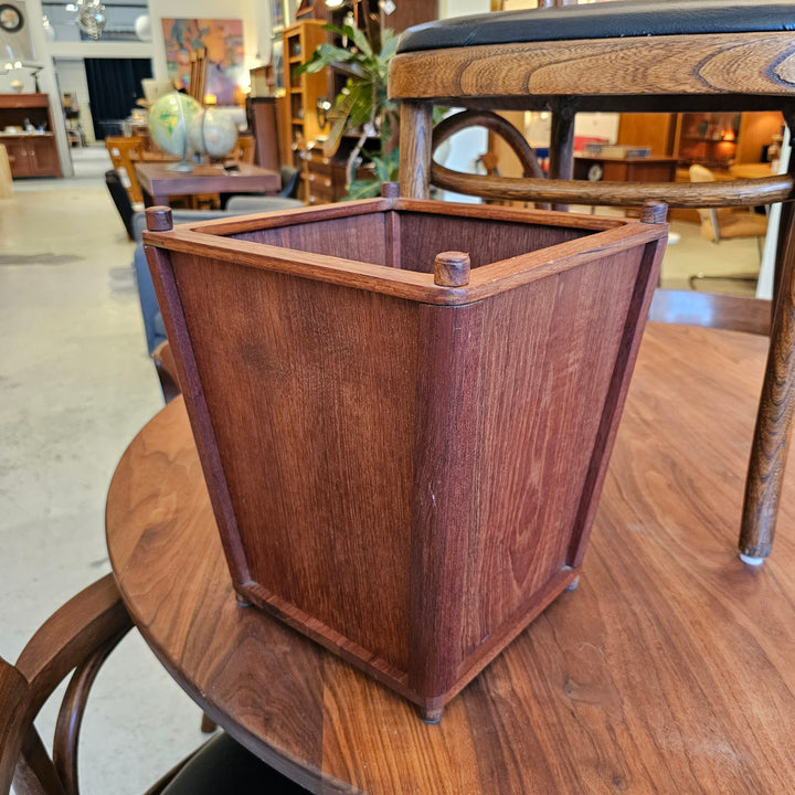 Kalmar Teak Wood Trash Can